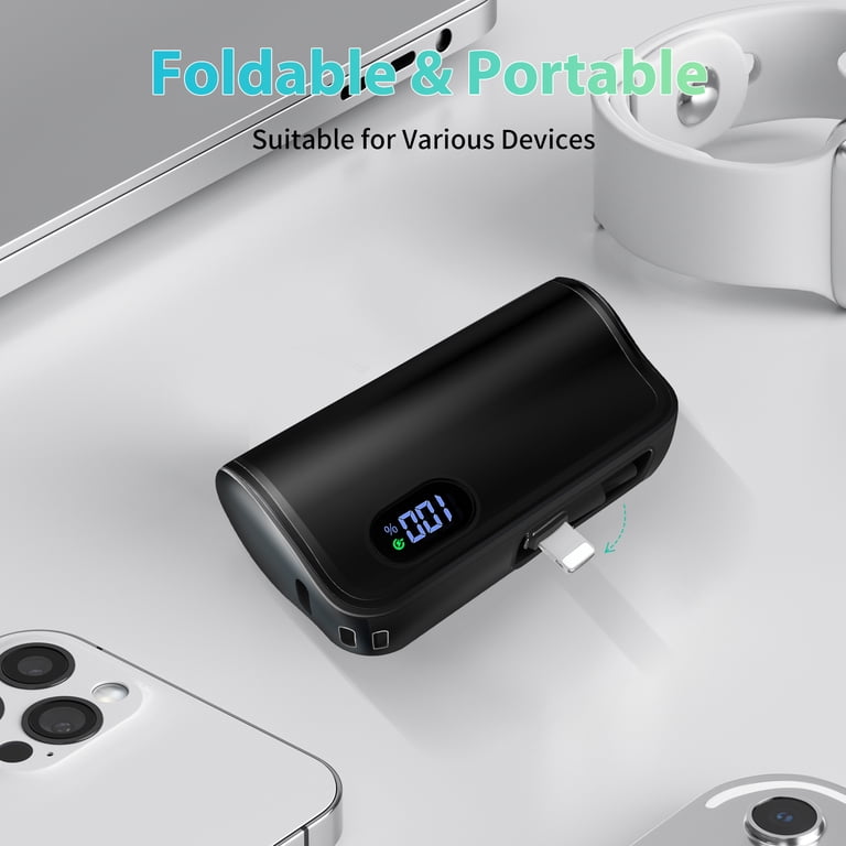 SOLPOWBEN 6000mAh Mini Type-C Portable Charger Power Bank for iPhone  android with LED Display Type-C Power Bank Compatible with iPhone 15/15  pro/15 ...