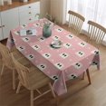 thumbnail image 2 of Pink Halloween Ghosts Rectangle Tablecloth 60"x84",Waterproof Polyester Rectangle Table Cloth, Wipeable Spillproof Polyester Tablecloth for Dining, Camping, Indoor and Outdoor, 2 of 5