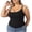Black, variant on Women's Plus Size Spaghetti Strap Tank Top Fitting Square Neck Ribbed Knit Basic Cross Backless Cami for Going Out