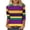 Multicolor C, variant on Enjoytime Mardi Gras Blouses for Women Carnival Printed 3/4 Sleeve Shirt Casual Tuesday Party Round Neck Plus Size Tops