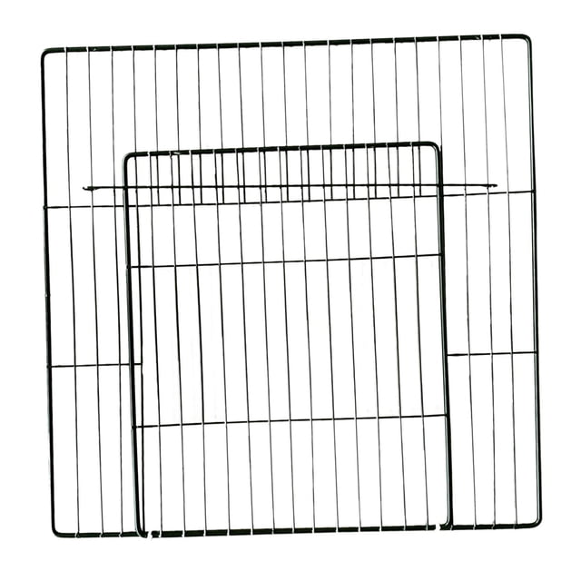 Panneau en Fer pour Cage de Porte Portable Extensible Lapin Petits Animaux Grille Noire Dense