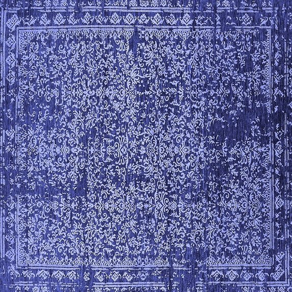 Ahgly Company Indoor Square Oriental Blue Industrial Area Rugs, 6' Square
