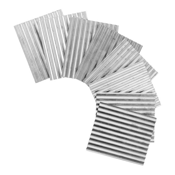 Pawsdot 8Pcs Small Plated Silver Roof Tiles Models for Dollhouse Decoration and Sand Table Scenery