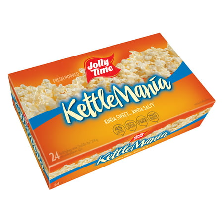 Jolly Time Microwave Popcorn, KettleMania, 24 Bags, 3.5 Oz each