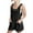 Black, variant on Child Summer Solid Color Romper For Girls Trendy