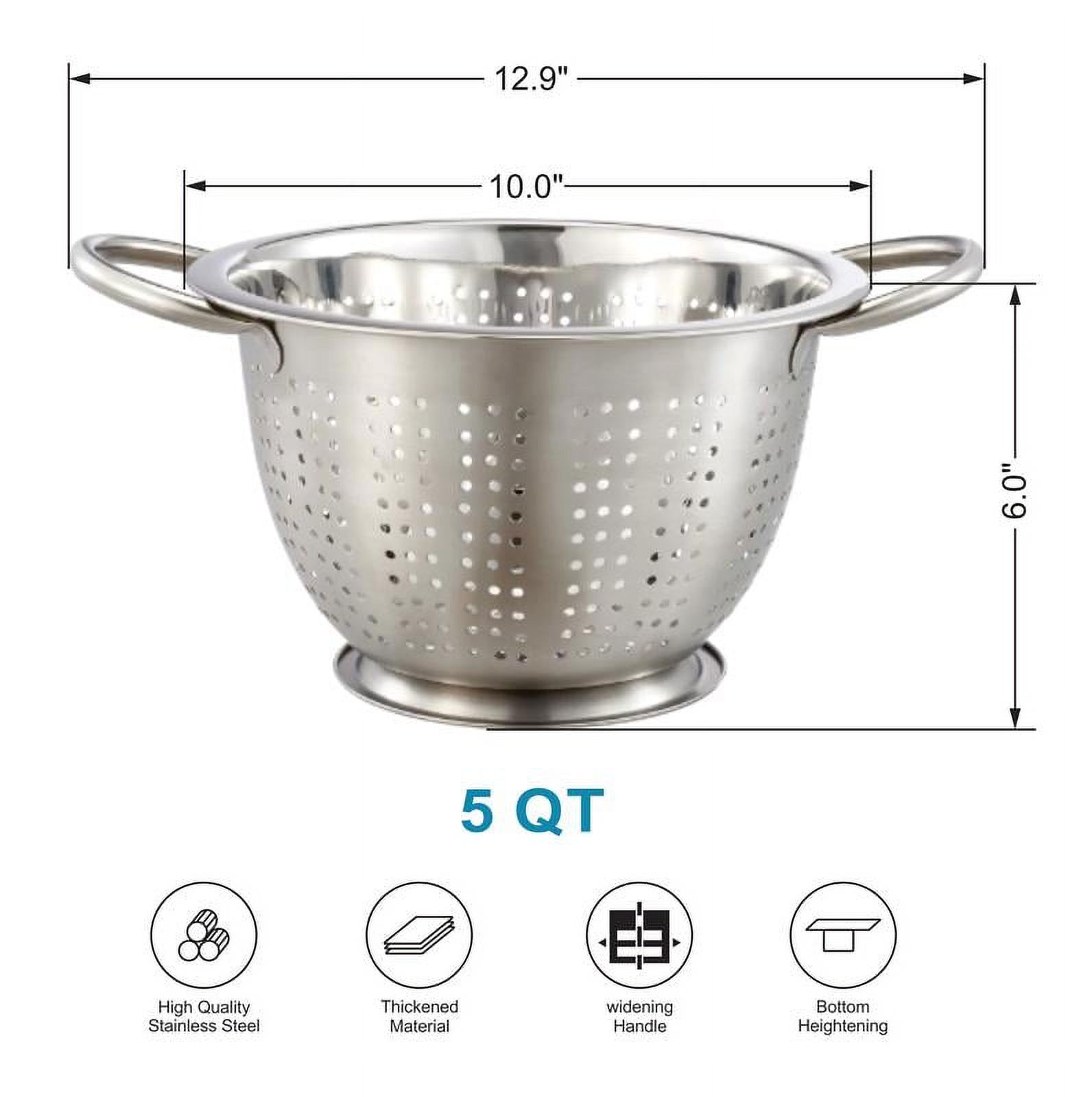 Mainstays Stainless Steel Colander, 5 Quart photo 8