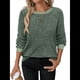 thumbnail image 2 of Camisas de Larga para Mujer, Suéteres, Conjuntos de Otoño, Bloques de Color, Ropa de Invierno, Elegantes, Informales, Suaves. Verde L, 2 of 7