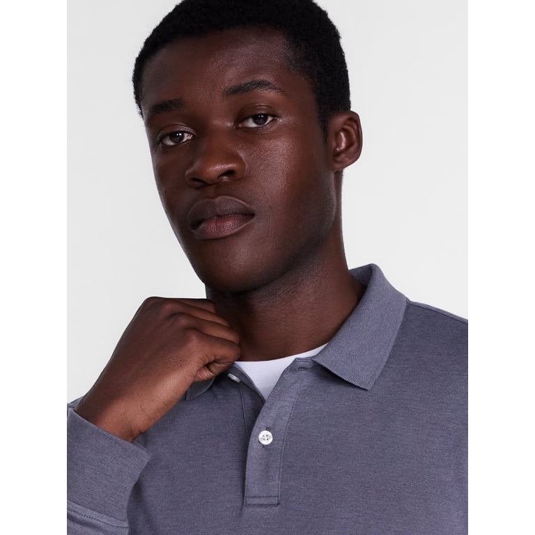 George Men's Long Sleeve Interlock Polo Shirt photo 4