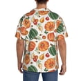 thumbnail image 3 of Sikiie Autumn Pumpkins Men's Wrinkle Free Untucked Cuban Shirt Business Casual Button Down Shirts Short Sleeve Shirt4X-Large, 3 of 5