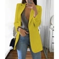 thumbnail image 4 of Chaqueta Blazer de Oficina de Trabajo con Solapa para Mujer Ropa de Abrigo Informal de Manga Larga Longitud de Cadera, 4 of 4