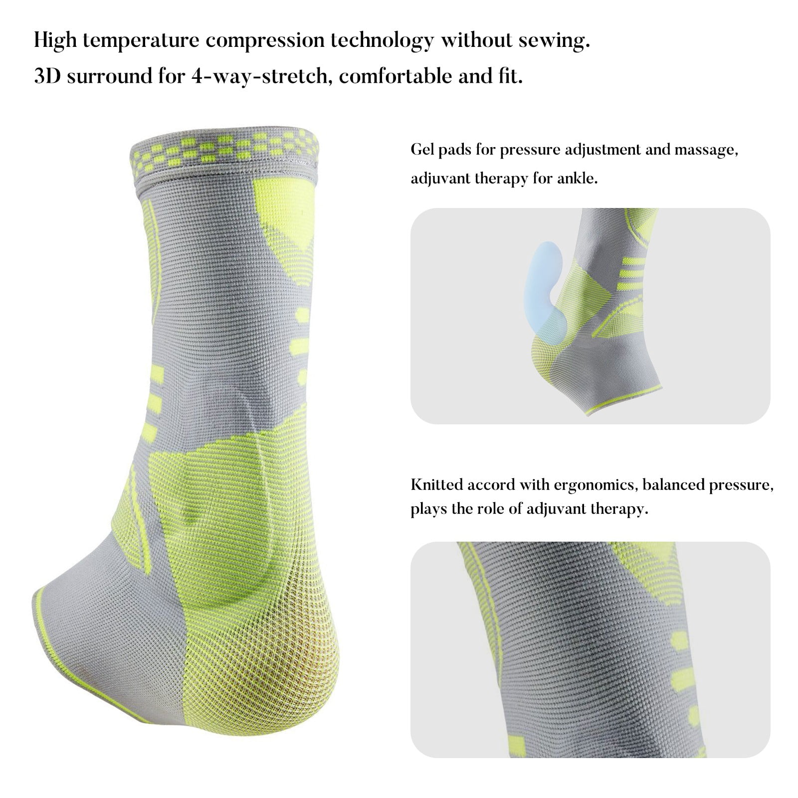 (1 Pair)Ankle Braces for Men and Women, Pads For Ankle Support,Ankle Compression Sleeve for Sports,Running,Workout