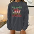 thumbnail image 1 of Ruimatai Mode Femmes Casual Noël Imprimé Col Rond Manches Longues Sweat-Shirt Tops Blouse, 1 of 4