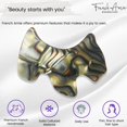 thumbnail image 2 of French Amie Scottish Dog Puppy Onyx Silver Grey Small 2"" Celuloide Hecho a mano Clip de pelo automático Barrette para mujeres y niñas Hecho en Francia, 2 of 5