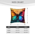 thumbnail image 2 of KLL Vibrant Rainbow Butterfly A Decorative Throw Pillow Covers Velvet Soft for Couch Sofa Bedroom Living Room Outdoor (No pillow core)- 20"x20", 2 of 5