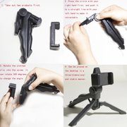 BYXAS Portable Phone Tripod Stand with Phone Mount Action Camera Adapter 360° Ball Head,Flexible Mini Phone Tripod, Portable with Universal Clip, Compatible with Cellphones, Sports Cameras