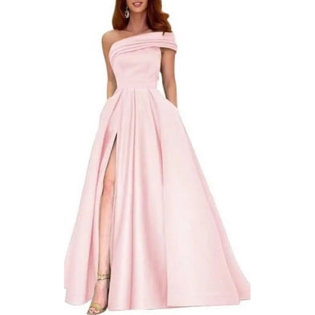 Vestido de satén con un solo hombro, vestido de noche, fiesta de cumpleaños, minifalda verde, abertura alta, mono sexy