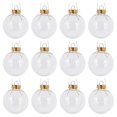thumbnail image 3 of 10/12 piezas de bolas de Navidad transparentes de plástico rellenables de 8-10 cm, adornos colgantes para árbol de Navidad, decoración para bodas, fiestas, caja de regalo, 3 of 5