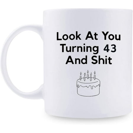 

43rd Birthday Gifts for Women - 1976 Birthday Gifts for Women 43 Years Old Birthday Gifts Coffee Mug for Mom Wife Friend Sister Her Colleague Coworker - 11oz