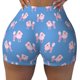 thumbnail image 2 of Balery Cute Poodle Dog Pantalones cortos de entrenamiento estampados para mujer, sin costuras, ajustados, para gimnasio, yoga, correr, deportes, ejercicio activo, fitness.-X-Large, 2 of 8