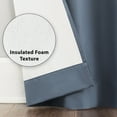 thumbnail image 5 of Sun Zero Cyrus 1-Piece  Thermal 100% Blackout  Back Tab/Rod Pocket Curtain Panel, Denim Blue, 40”W x 84"L, 5 of 9