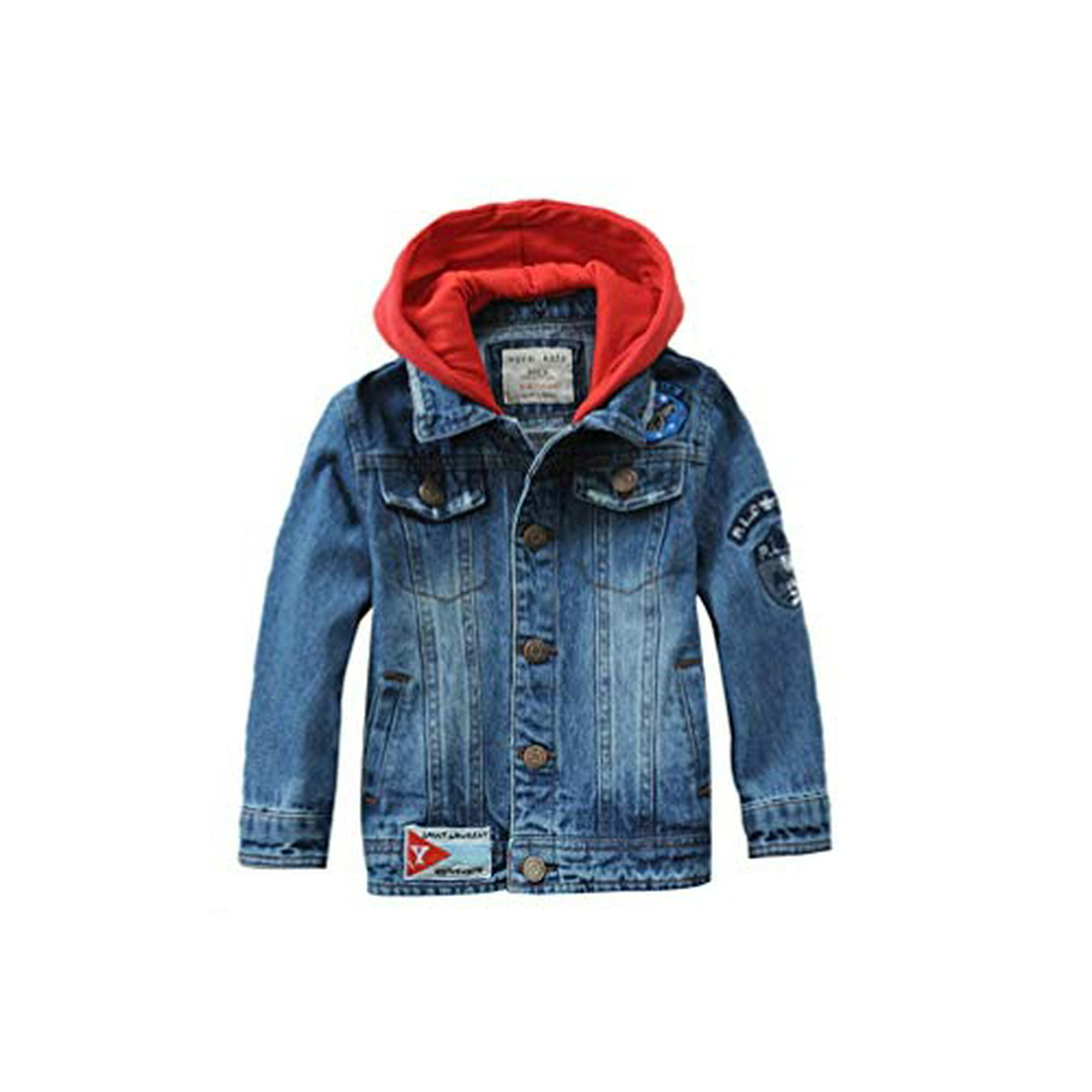 See Pic Kid Hoodies Denim Jacket Fashion Hooded Style Kid Denim Jacket Girl 2t Other