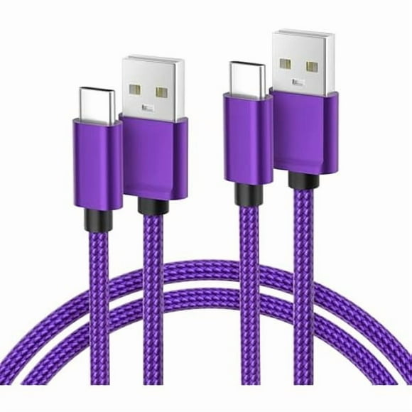 LujingZ for iPhone 17 Air USB to USB C Charger Cable 2M/2Pack,Type C Fast Charging Power Lead for Apple 15 16 Plus Pro,iPad 10,Mini 6 6th,7 7th Generation,Samsung S25 S24 S22,A55,Z Flip Fold