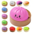 thumbnail image 1 of Pelotas antiestrés squishy tipo fidget con forma de dumpling para adultos, 1 of 7