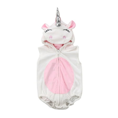 

Unicorn Baby Kids Girl Unicorn Romper Fleece Jumpsuit Outfits Playsuit Costume