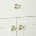 thumbnail image 6 of Grandeur 808579 Carre 1-1/4" Square Crystal Cabinet Knob - Brass, 6 of 7
