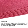 thumbnail image 4 of Glitter EVA Foam Sheets Soft Paper Self-Adhesive 11.8 x 7.8 Inch Light Red 6 Pcs, 4 of 7