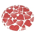 thumbnail image 3 of Kll 36" Christmas Tree Skirt Hearts Xmas Tree Skirts Mat For New Year Xmas Holiday Party Indoor Outdoor Home Decoration, 3 of 9