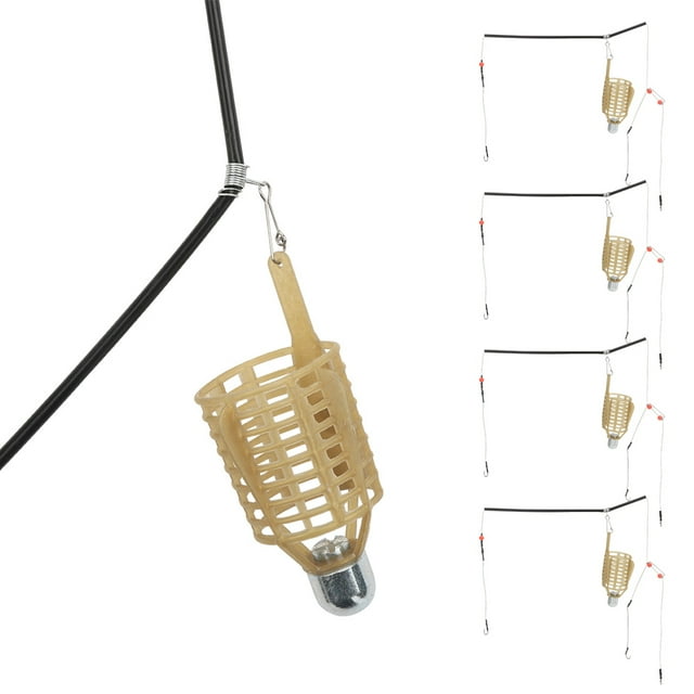 Fine Machining Fishing Tackle Accessories, Lightweight Fishing Bait Cage, Fishing Bait Trap Basket, Stream For Wild Fishing Sea Fishing Fishing Lover 30g 4PCS
