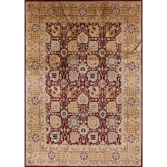 Ahgly Company Machine Washable Indoor Rectangle Industrial Modern Sandy Brown Area Rugs, 5' x 7'