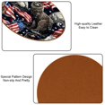 thumbnail image 5 of American Flag Set of 6 Round Microfiber Leather Coasters, 11x11 cm/4.3x4.3 in, Stylish Drink Coasters for Home and Office, and Easy to Clean, 5 of 6