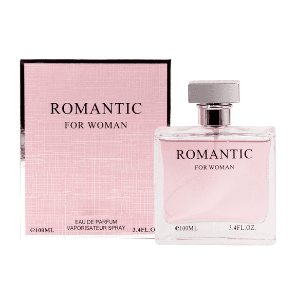Romantic Eau de Parfum for Women 3.4 oz (100 ml) – Floral Warm Woody Perfume with Rose & Musk – Long Lasting Feminine Fragrance Spray Gift for Her Everyday & Evening Wear