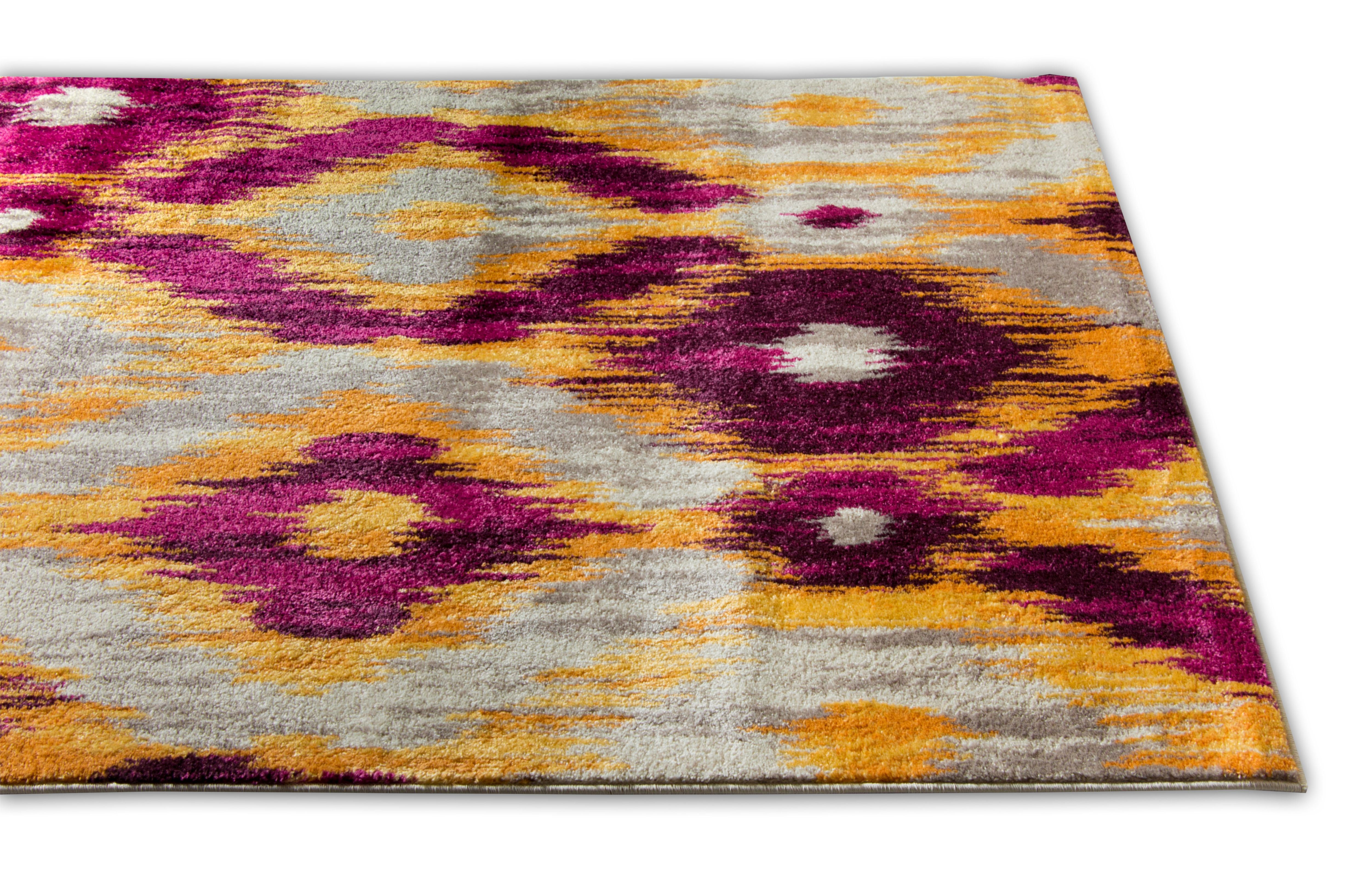 Well Woven Vettore Rocambolesco Lavender Modern Ikat Area Rug