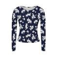 thumbnail image 6 of Vekome Women Shirts Casual Long Sleeve Plus Size Basic Pullover Tops Slim Round Neck Tee Shirts Ribbed Knit Print Blouses, 6 of 6