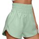 thumbnail image 1 of Pantalones cortos deportivos para mujer, pantalones cortos de entrenamiento elásticos informales sueltos de cintura alta para primavera y verano, verde L, 1 of 6