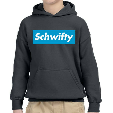 New Way 858 - Youth Hoodie Schwifty Supreme Rick Morty Parody Logo Unisex Pullover Sweatshirt XL