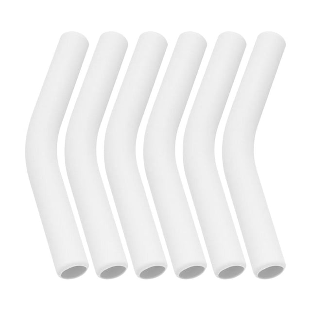Manchons de Paille en Silicone, 10cm, 6 Pcs, Écologiques, Réutilisables, pour Boissons et Fêtes