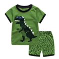 thumbnail image 1 of Dino Boys-Conjunto de ropa de dormir para niños, 100% algodón, camisetas de Motor, pantalones, 2 piezas, 2, 3, 4, 5, 6, 7 años, 1 of 4