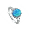 thumbnail image 4 of CHOOSE YOUR COLOR Sterling Silver Women's Blue Fire White CZ Ring Band 12mm 925 Female Size 9, 4 of 4
