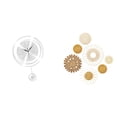 thumbnail image 1 of Adorno de reloj con números acrílicos, ligero, colgante, tejido de ratán, para cocina, estudio, dormitorio, pasillo, porche, cafetería., 1 of 8
