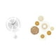 thumbnail image 1 of Reloj de pared con números acrílicos, ligero y silencioso, tejido de ratán, ideal para cocina, estudio, dormitorio, pasillo, porche, cafetería., 1 of 8