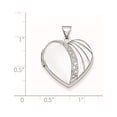 thumbnail image 7 of 925 Sterling Silver Rhodium-Plated 21mm Heart Locket, 7 of 7