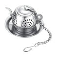 thumbnail image 2 of Infusores de té para té suelto, cesta más empinada de acero inoxidable, suave con gancho de cadena, filtro de té, colador de para, 2 of 9