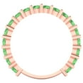 thumbnail image 5 of 1.44 ctw Wedding Band for Women - 18K Rose Gold Simulated Green Diamond Stackable Eternity Ring, 5 of 6