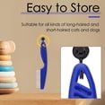 thumbnail image 4 of Accesorios para mascotas Peine de acero inoxidable para el pelo de perros y gatos Peine de agujas para mascotas Pelo de mascotas para eliminar nudos de pelo mate, 4 of 5