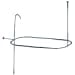 thumbnail image 3 of Kingston Brass ABT1040-1 Oval-Shape Shower Riser With Enclosure - Polished Chrome, 3 of 4