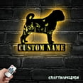 thumbnail image 5 of Craftnamesign Custom FLoral Pug Metal Wall Art LED Light, Personalized Dog Lover Name Sign, 5 of 5